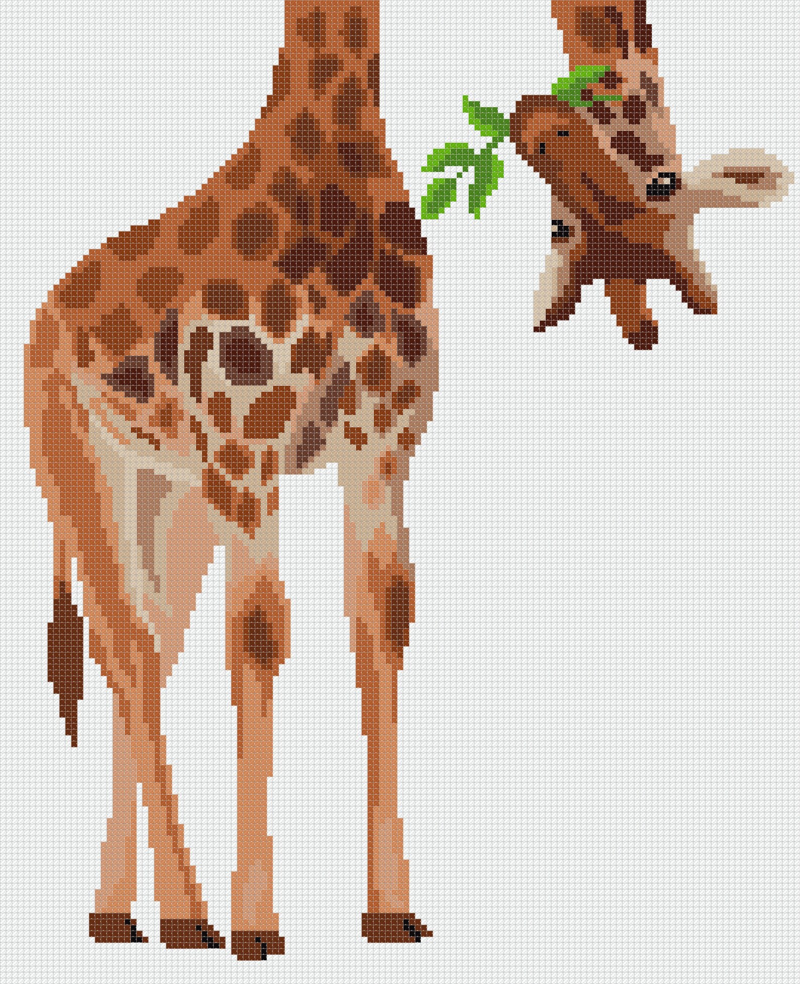 Cross Stitch Pattern PDF / Funny Giraffe Modern Counted Cute Etsy