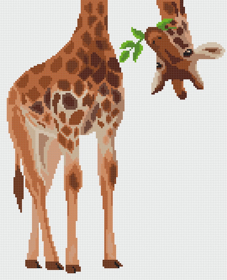 Cross Stitch Pattern PDF / Funny Giraffe Modern Counted Cute Etsy