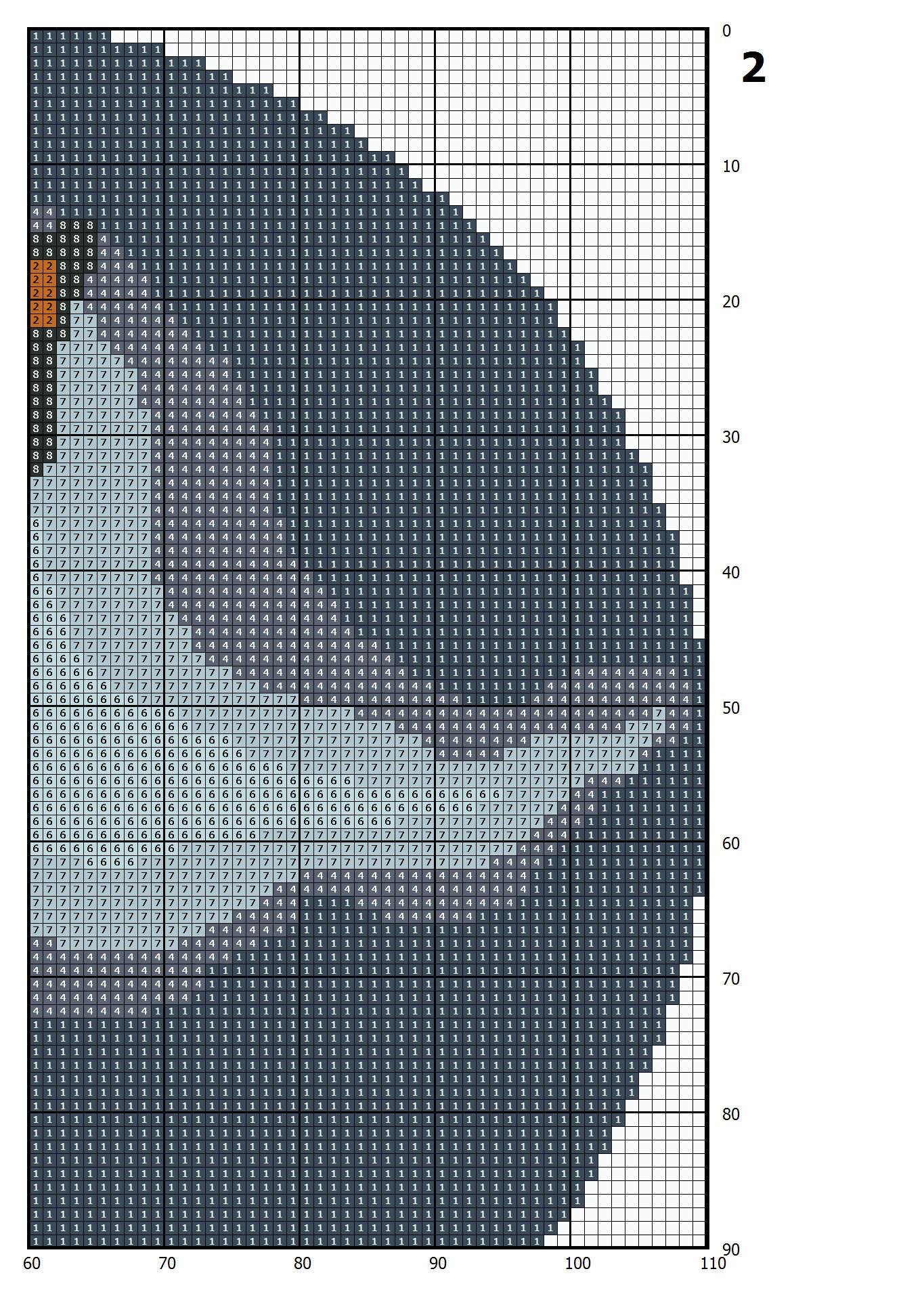 Cross Stitch Pattern Pdf Halloween Ghost Modern Counted Easy | Etsy