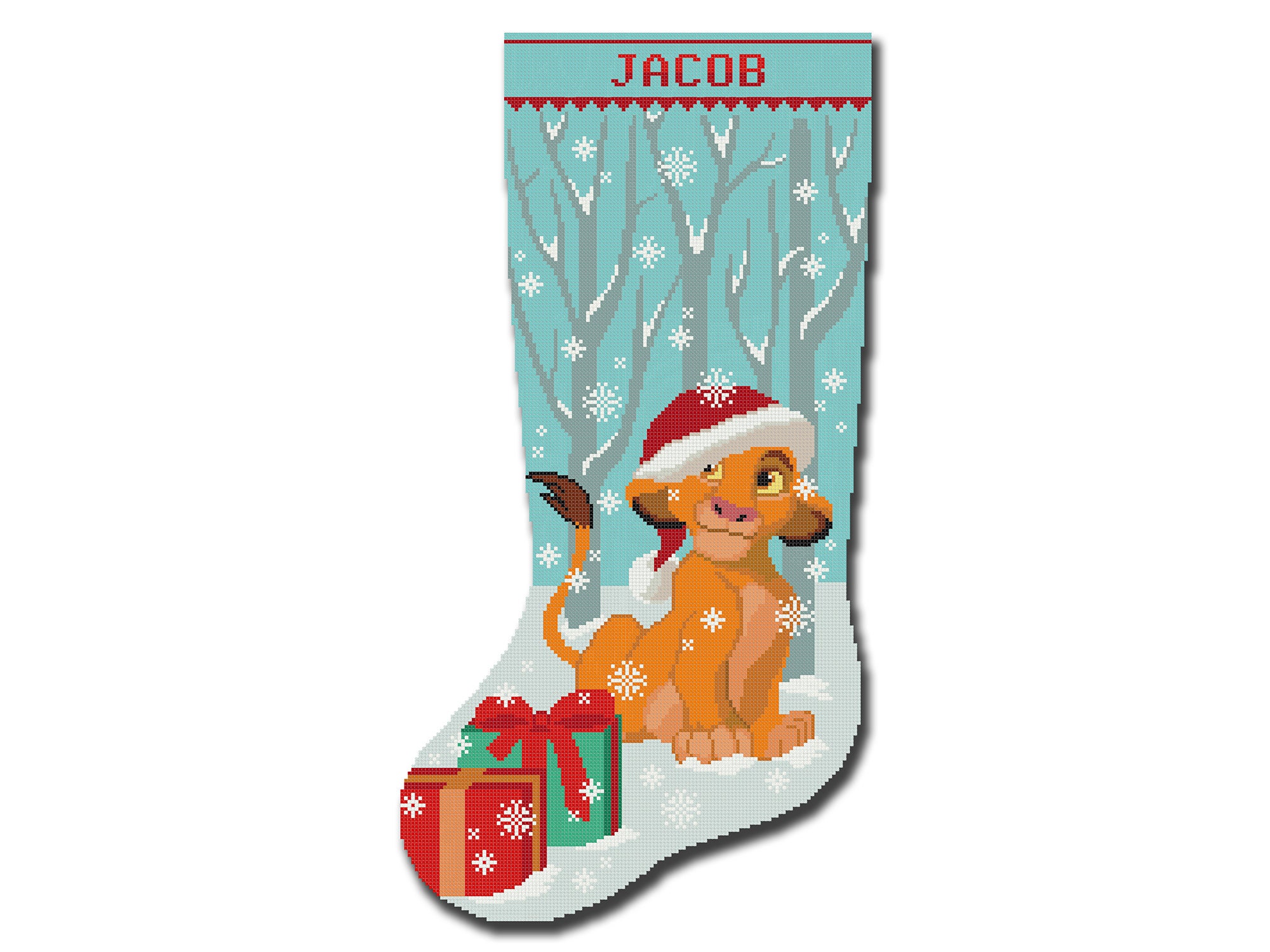 CrossStitchStyleArte, Cross Stitch Christmas Stocking Patterns for Adults,  Personalized Holiday Stockings, Easy Counted Simple Embroidery Pattern for