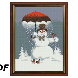 Christmas cross stitch pattern pdf, modern cross stitch pattern, winter cross stitch, counted cross stitch, Instant Download Digital Pattern