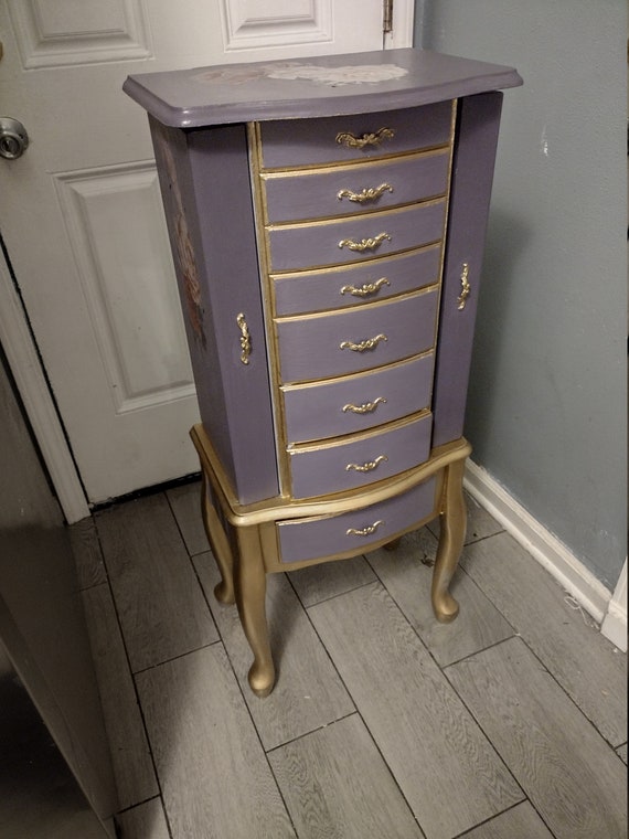 Hand Painted Jewelry Armoire Funky Fun Furniture Boho Etsy