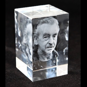 Personalised Lasered 3D Photo Crystal Medium 80x50x50mm