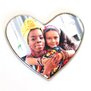 Heart Metal Photo Fridge Magnet
