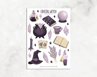 Crystal Witch WasserfestEr Stickerbogen