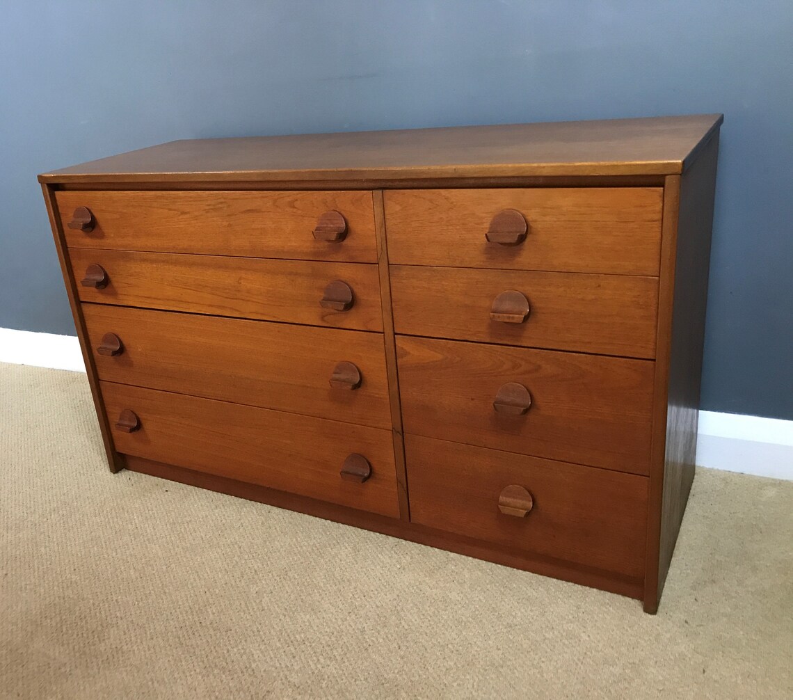 Mid Century Stag Cantata Range Eight Drawer Chest Etsy