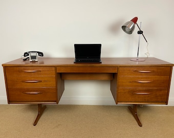 Mid Century Teak Austinsuite Desk with Drawers