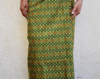 Sarong cambodgien (Batik) thaï, Loa Sarong (Batik) Vêtements de chaîne asiatique Jupe cambodgienne