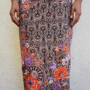 Orange Sarong Khmer Asian Warp Skirt Cambodian Traditional Sarong