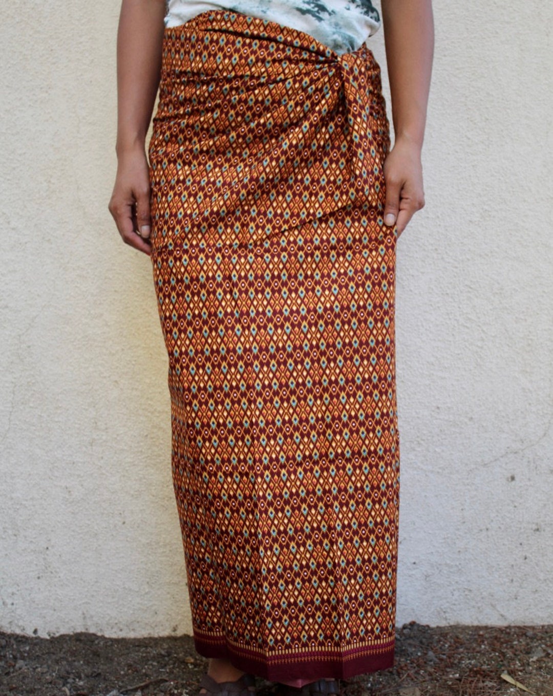 Thai Skirt , Lao Warp Asian Gift Cambodian Sarong batik Thai , Loa ...
