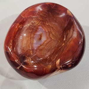 Carnelian Handmade Bowl: A Timeless Blend of Beauty and Positive Energy for Your Home | Reiki/Chakra/Healing | Home Decor | Weighing 400 gms