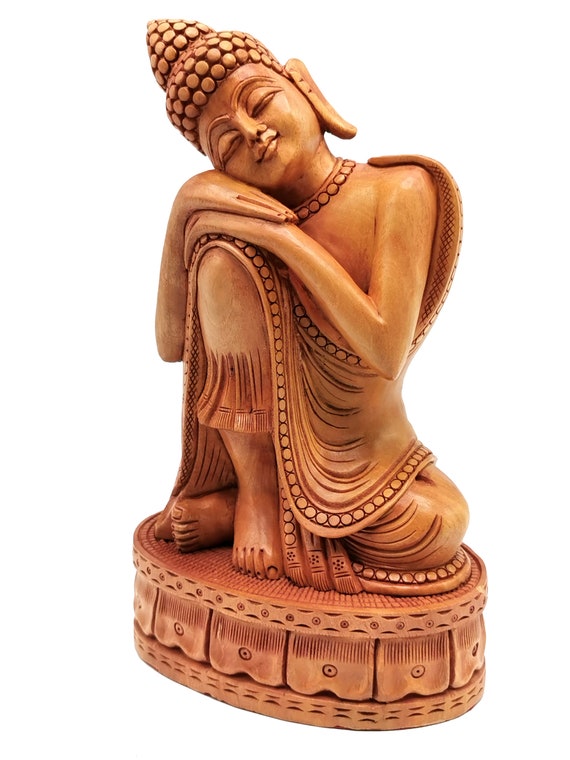 Arthur Conan Doyle wazig Kraan Boeddha handgemaakt houtsnijwerk Gautam Buddha Idol Murti - Etsy België