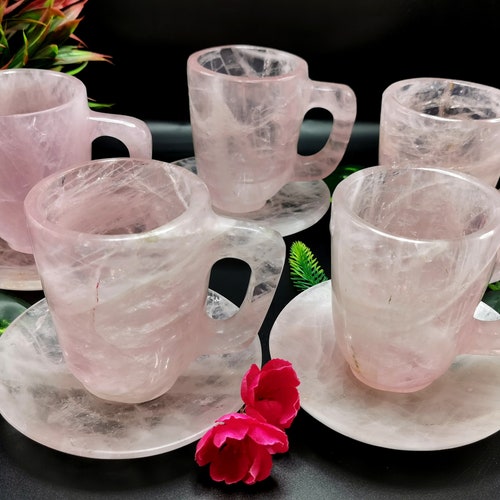 Beautiful Clear Quartz Tea Cup & Saucer ONLY 1 Cup and 1 Etsy
