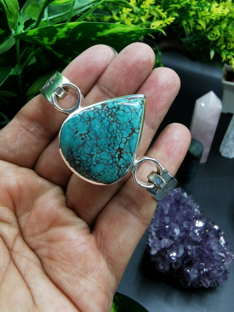 Exquisite Turquoise free size braceletbangle in 925 sterling silver-gemstonecrystal jewelry|Mother/'s DayBirthdayWeddingAnniversary gift