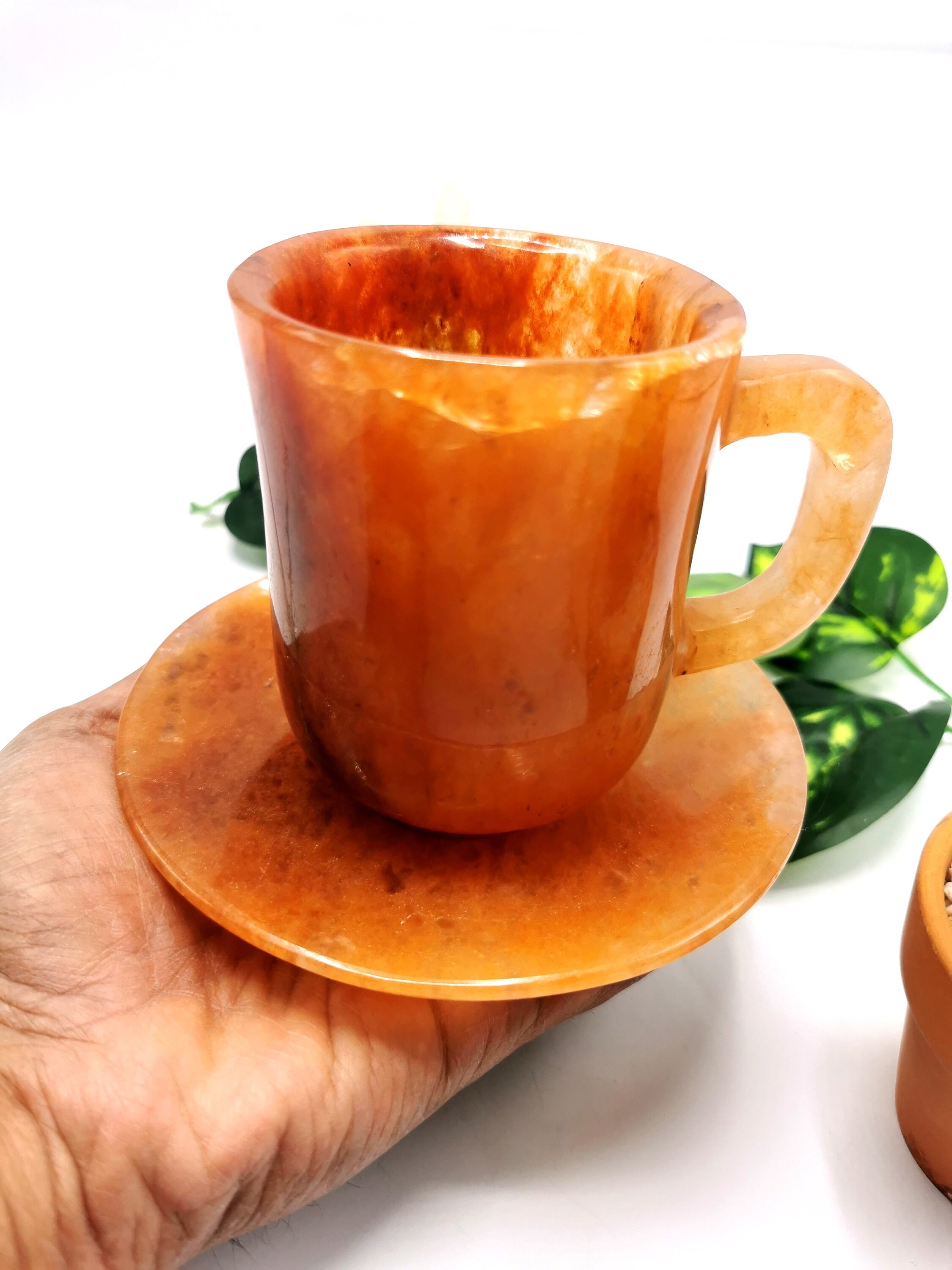 Beautiful Red Quartz Tea Cup & Saucer ONLY 1 Cup and 1 Etsy