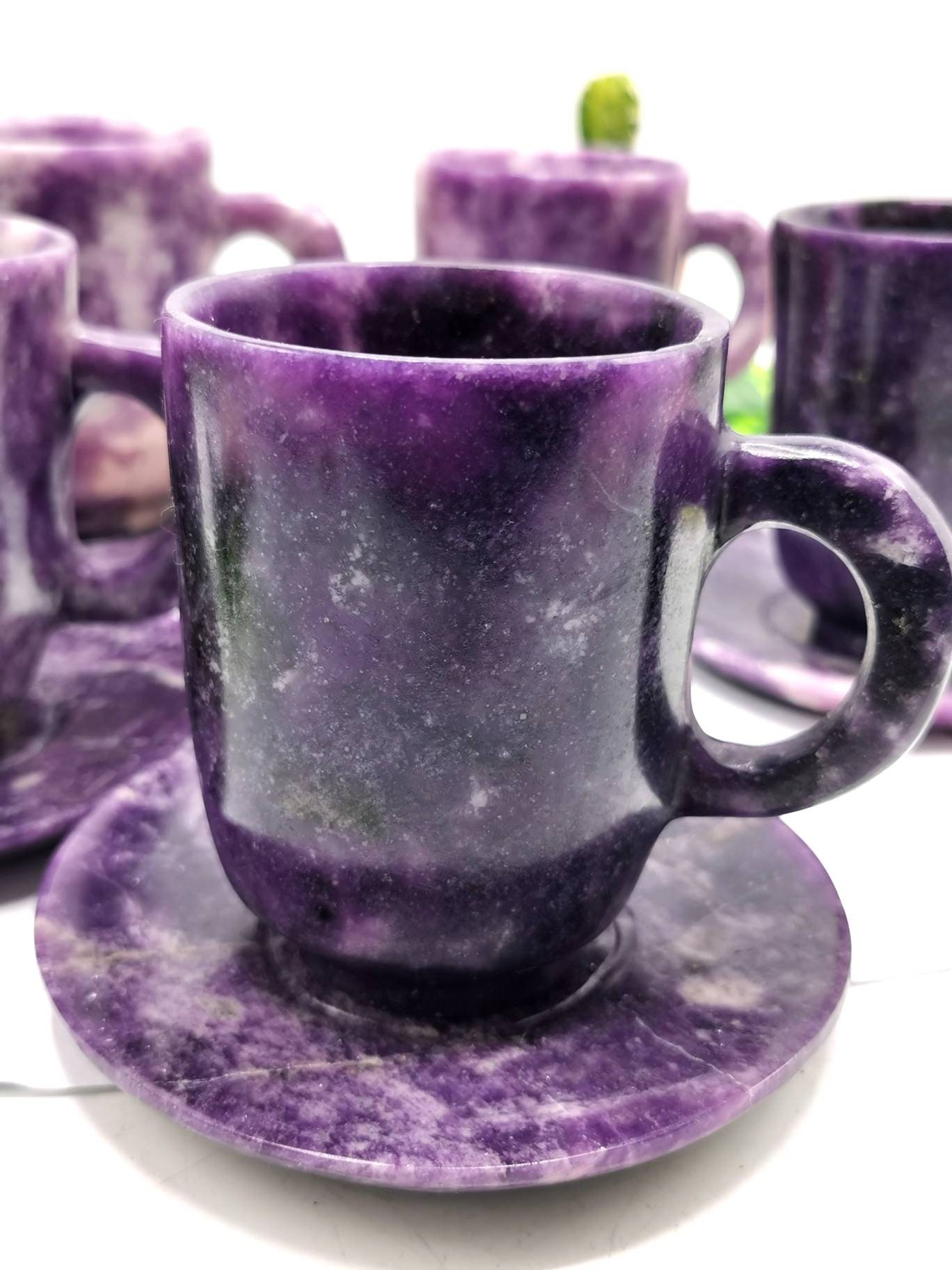 Lepidolite Cup &soucoupe - Seulement 1 Tasse et Soucoupe