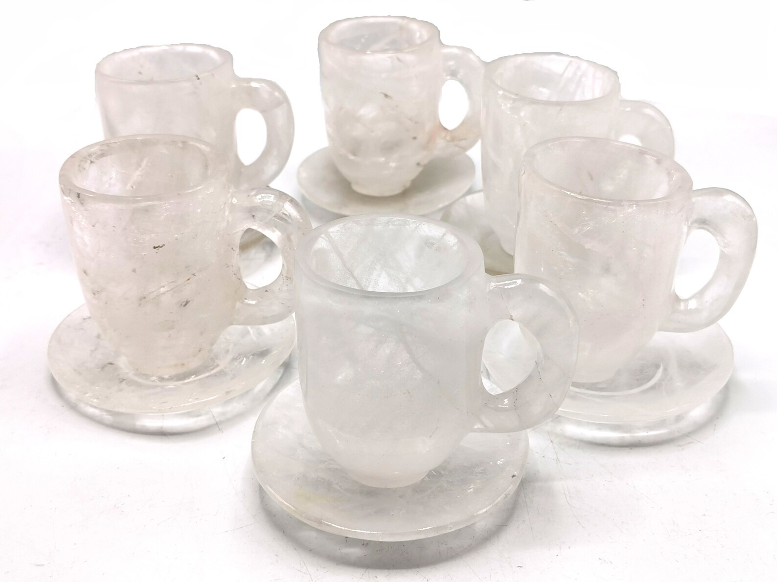 Beautiful Clear Quartz Tea Cup & Saucer ONLY 1 Cup and 1 Etsy