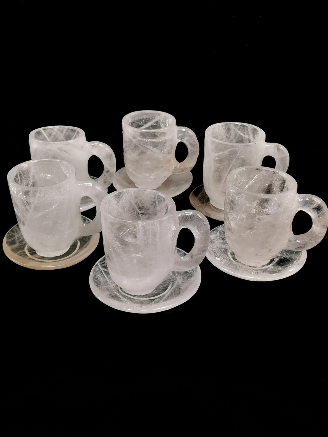 Beautiful Clear Quartz Tea Cup & Saucer ONLY 1 Cup and 1 Etsy