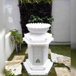Marble Tulsi Pot, Tulsi Kyara, Tulsi Stand for home,garden,worship