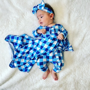 Maternity robe, mommy robe and swaddle set, mom and baby, hospital bag, baby shower gift, mommy and me robe and swaddle girl, dad shirt