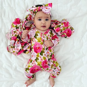 Maternity robe matching mommy robe and swaddle set mom baby hospital bag baby shower gift mommy and me robe and swaddle valentine day outfit