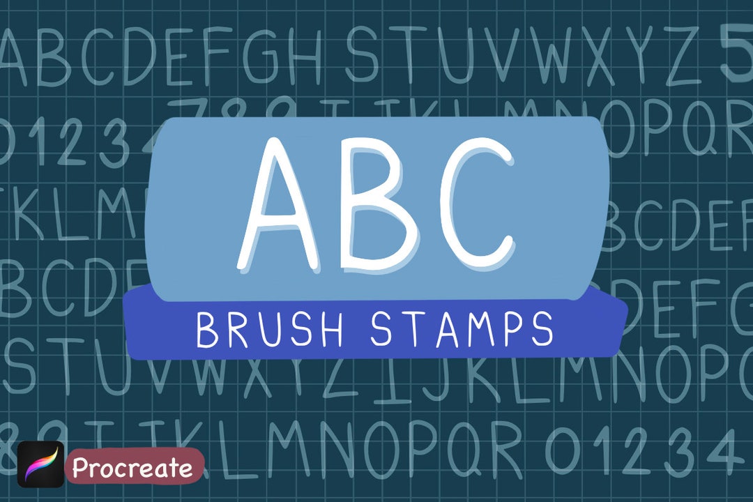 Procreate Brushes 26 Alphabets Brush Stamp Procreate Brushes Etsy