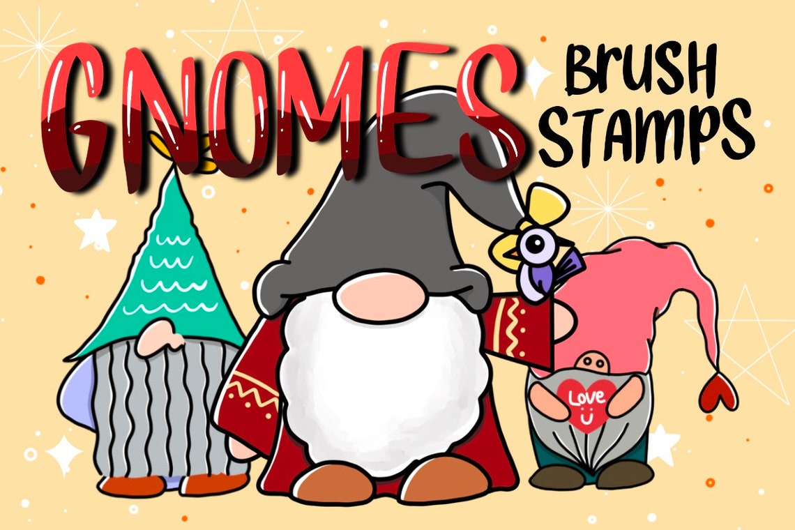 Procreate Brushes, Gnome Stamp Procreate, 43 Brush Stamp Procreate ...
