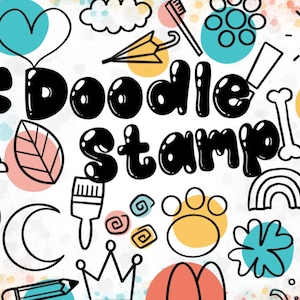 Doodle Procreate brushes, Procreate brushes, doodle stamp, procreate add-ons, doodle brushes, doodle brush set, procreate doodle
