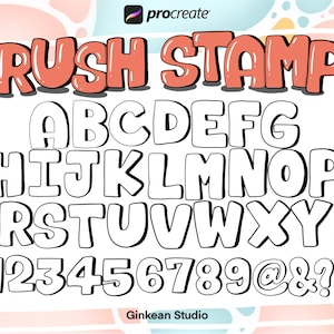 Procrear sello de pincel DIY Alfabetos pincel sello procrear carta sello pincel carta DIY sello procrear herramientas para procrear pincel de sello