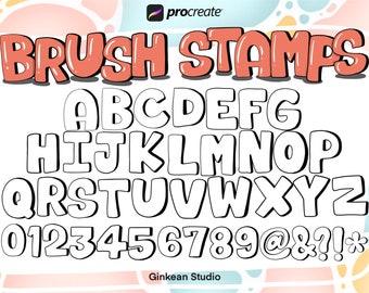 Procreate brush stamp DIY Alphabets brush stamp procreate letter stamp brush letter DIY stamp procreate tools for procreate stamp brush
