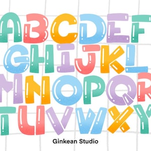 Sello de pincel Procreate, sello de pincel de alfabetos DIY, sello de letras Procreate, sello de pincel de letras DIY, herramientas Procreate para sello de pincel Procreate