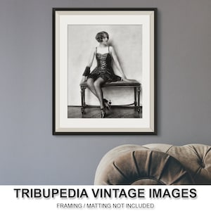 Vintage 1920s Barbara Stanwyck Photo Wall Art Ziegfeld Follies Flapper Girl Wall Decor Roaring 20s Alfred Cheney Johnston Photo Wall Art