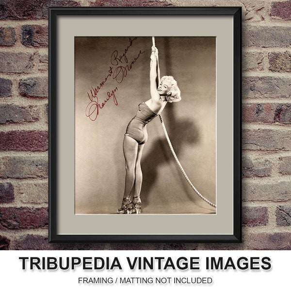 Vintage 1950s Warmest Regards MARILYN MONROE Autographed Photo Signed Reprint Beautiful 8x10 Signed Photograph Marilyn Monroe Wall Art