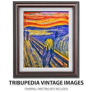 1893 The Scream Wall Art Famous Painting by Edvard Munch Wall Decor Fine Art Print Wall Art Proto Expressionism Wall Art The Scream Artwork