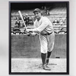 Baseball Home Decor Lou Gehrig Yankees Gift for Him Baseball Canvas Wall Art or Poster Print Man Cave Decor Baseball Gift Wall Decor Artwork