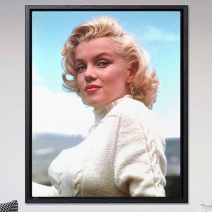 Marilyn Monroe Poster Print Wall Art Canvas Wall Art Print Movie Poster Vintage Decor Framed Vintage Poster Art Retro Vintage Home Decor