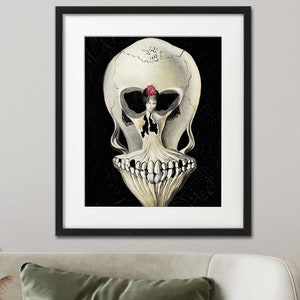 Salvador Dali Ballerina Skull Wall Art Print Salvador Dali Framed Print Dali Canvas Wall Decor Surrealist Art Bizarre Wall Art 1930s Artwork