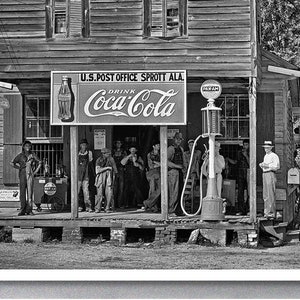 Vintage 1936 Alabama STOREFRONT PHOTO Old Gas Station Post - Etsy