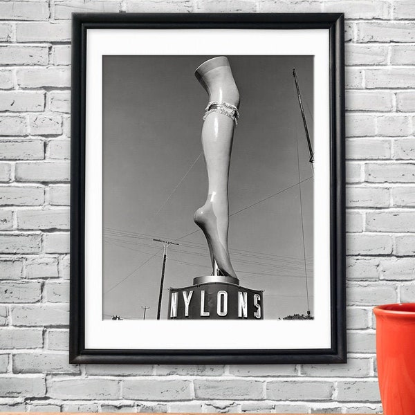 Vintage 1949 Advertising Photo Wall Art Two Ton Model Leg in Nylons Actress Marie Wilson Wall Decor Old Hollywood California Hosiery Artwork