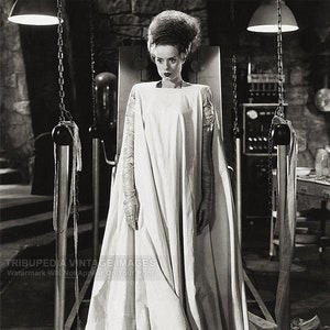 Vintage 1935 ‘Bride of Frankenstein’ Movie Publicity Photo - Elsa Lanchester as &#39;The Monster&#39;s Mate&#39; - Horror Film Gothic Actress 1930s