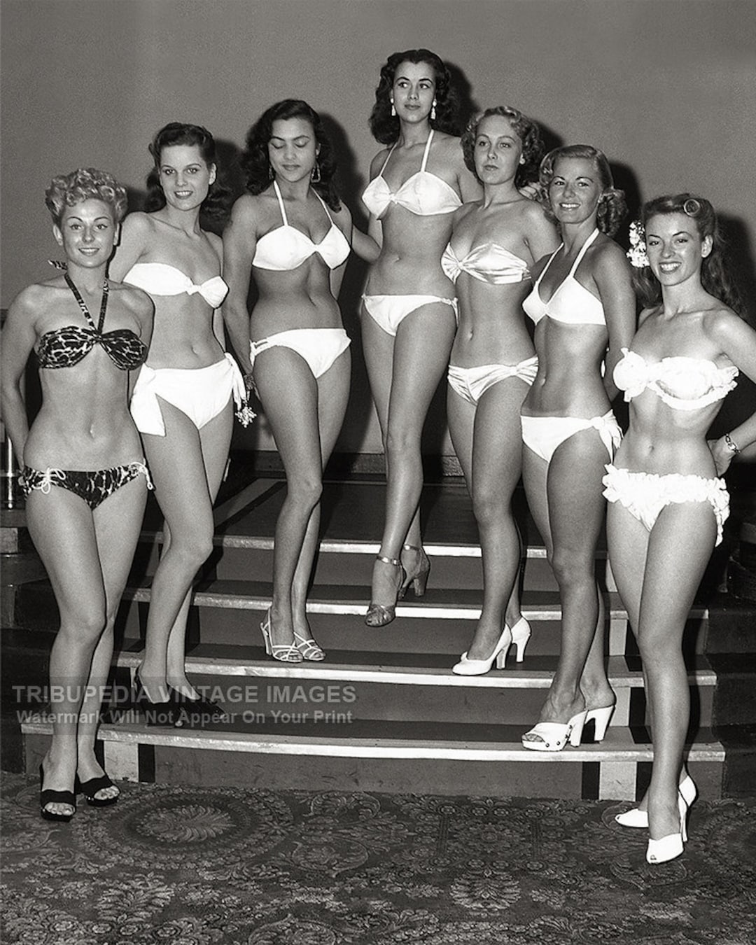 1951 Miss World Contestants Photo | Vintage Beauty Pageant Wall Art - Etsy