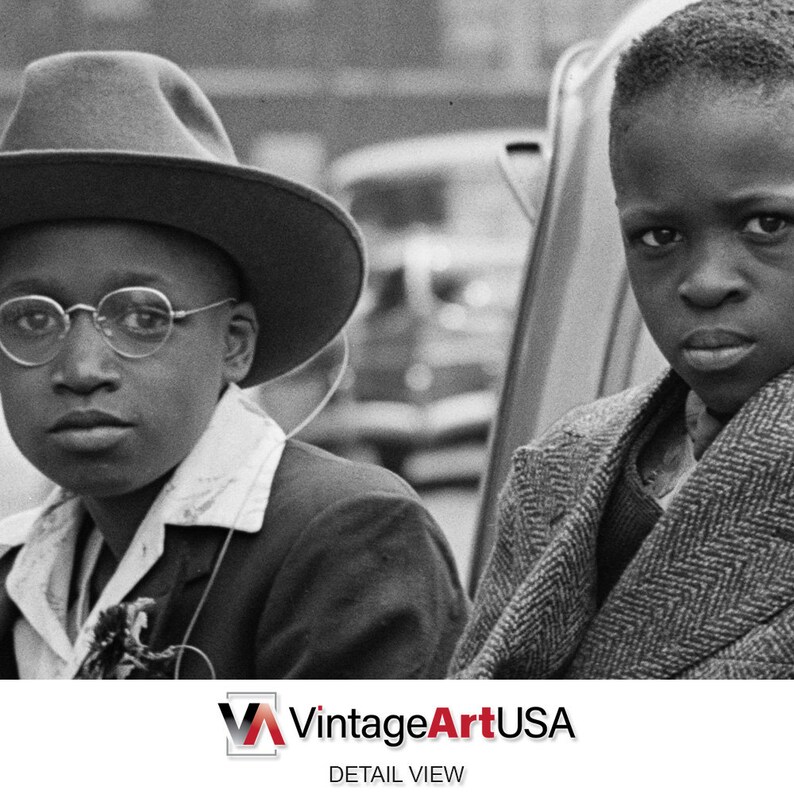 1941 Chicago Photo Print - African American Boys on Car, Russell Lee ...