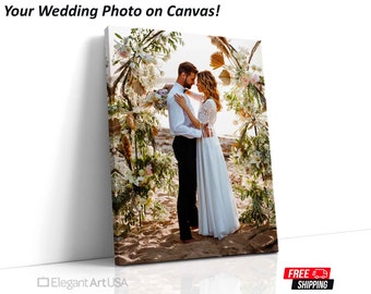 Personalized Wedding Photo Canvas Print – Anniversary Gift
