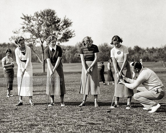 Vintage 1940s Golf Photo Print Country Club Womens Golf - Etsy UK
