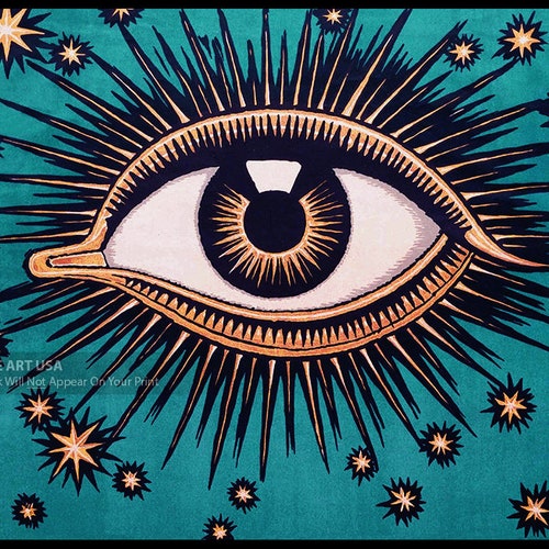 All-seeing Eye Fine Art Print Stars Wall Art Mystical - Etsy