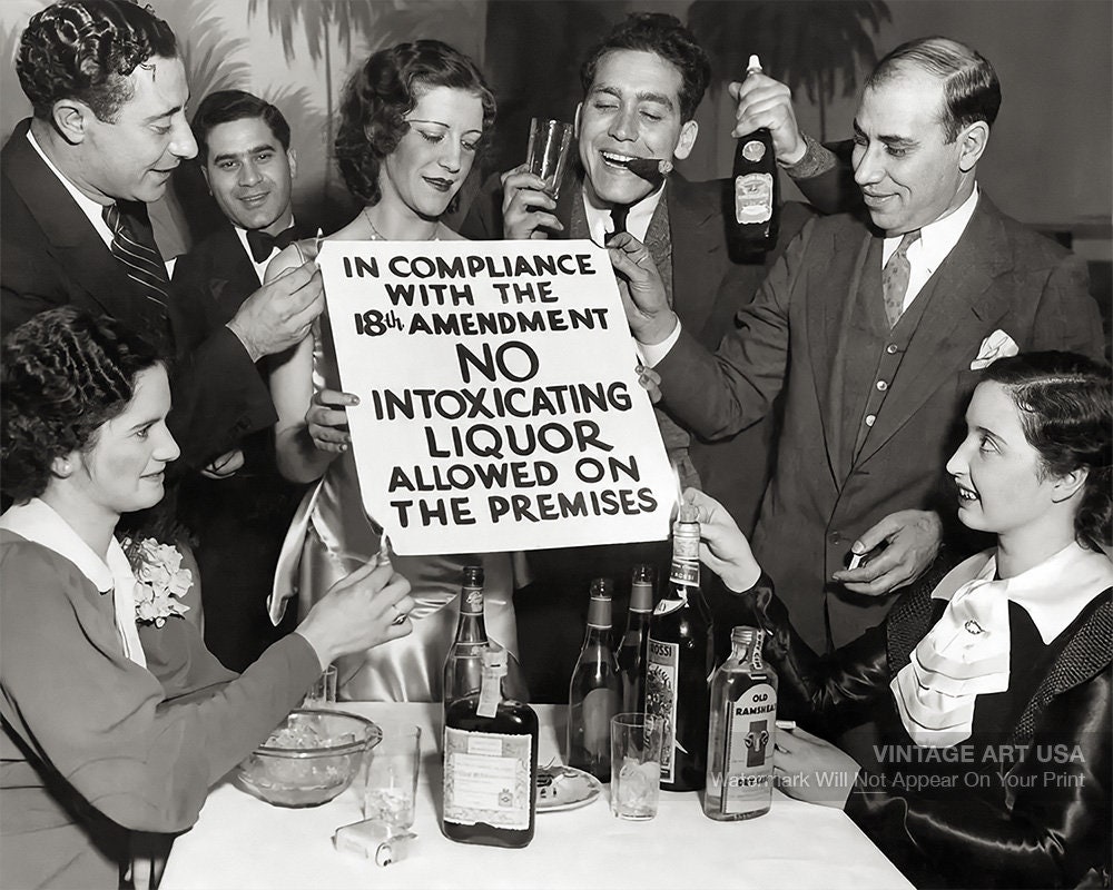 End of Prohibition 1930s Funny Bar Beer Drinking Decor 8 X 10 Premium Art  Print