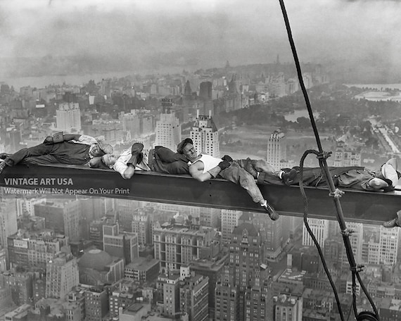 Lunch Atop a Skyscraper Print - 1932 NYC Construction Photo - Etsy