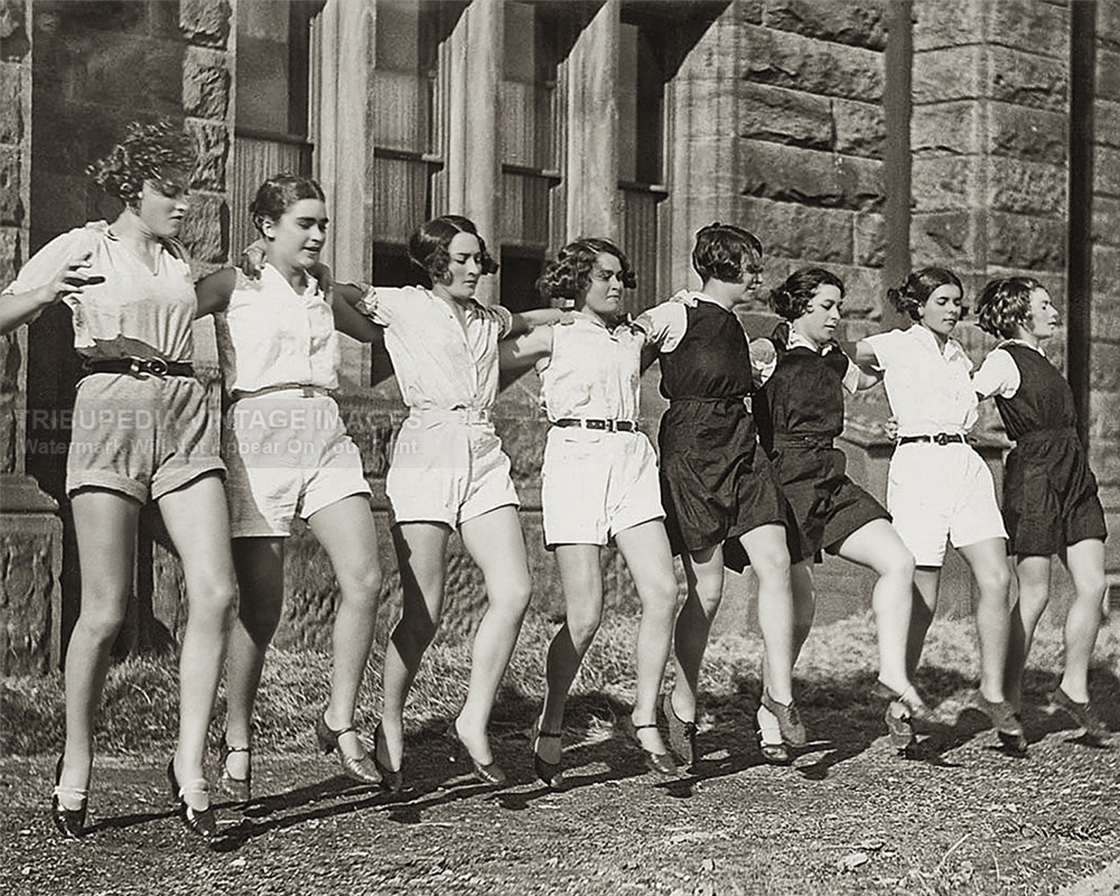 Vintage 1930s Photo Group Of High School Girls Dancing By Etsy