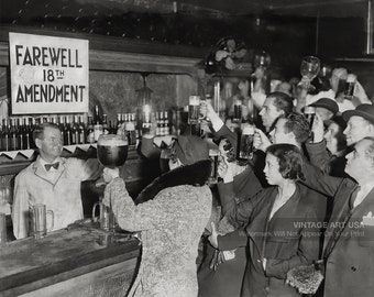 Prohibition Repeal Photo – Vintage Speakeasy Bar Art Print