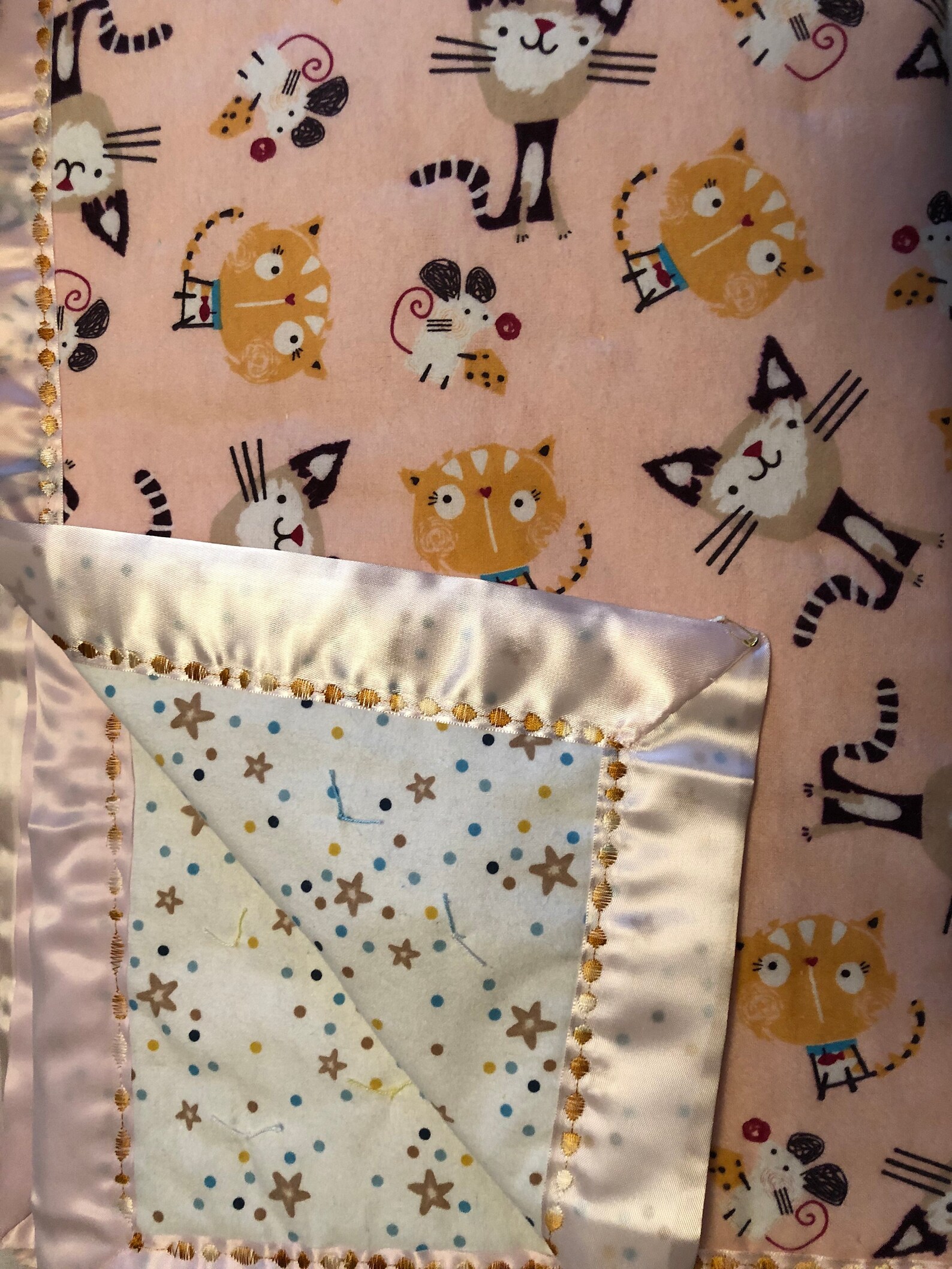 Whimsical Cats Flannel blanket Etsy